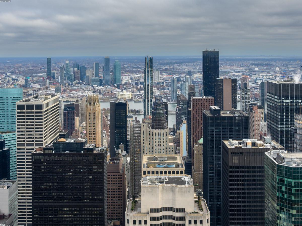 Skyline de Manhattan visto da estrada